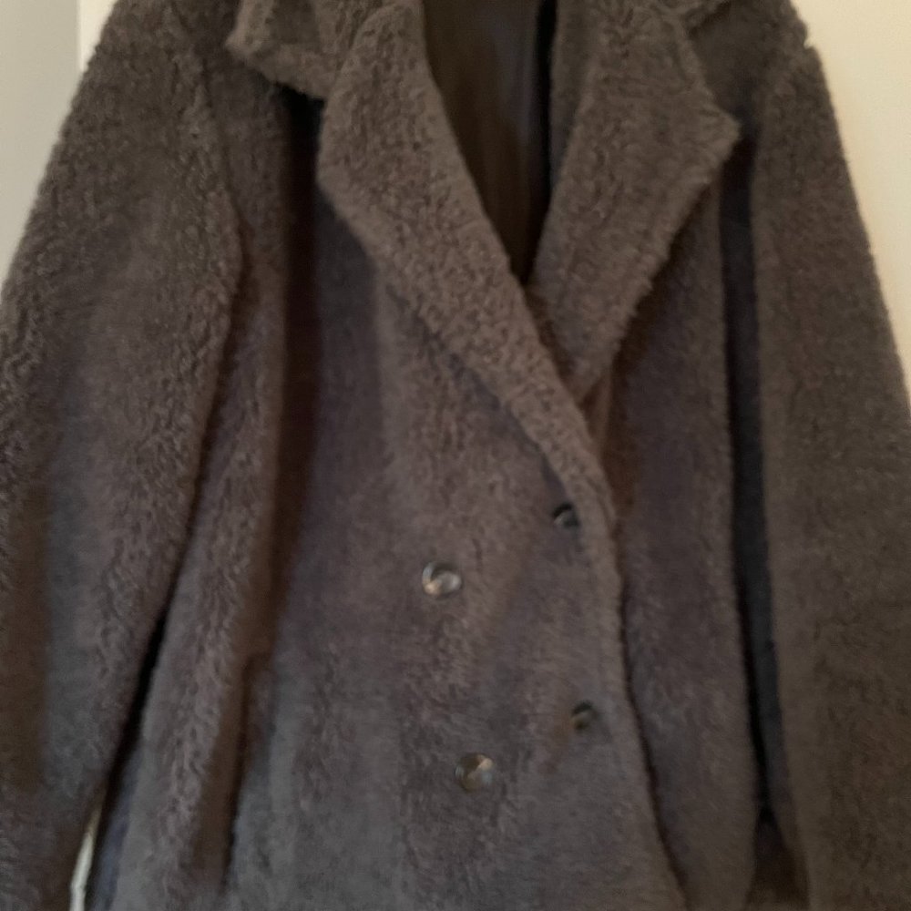 Grey Sherpa Pea Coat